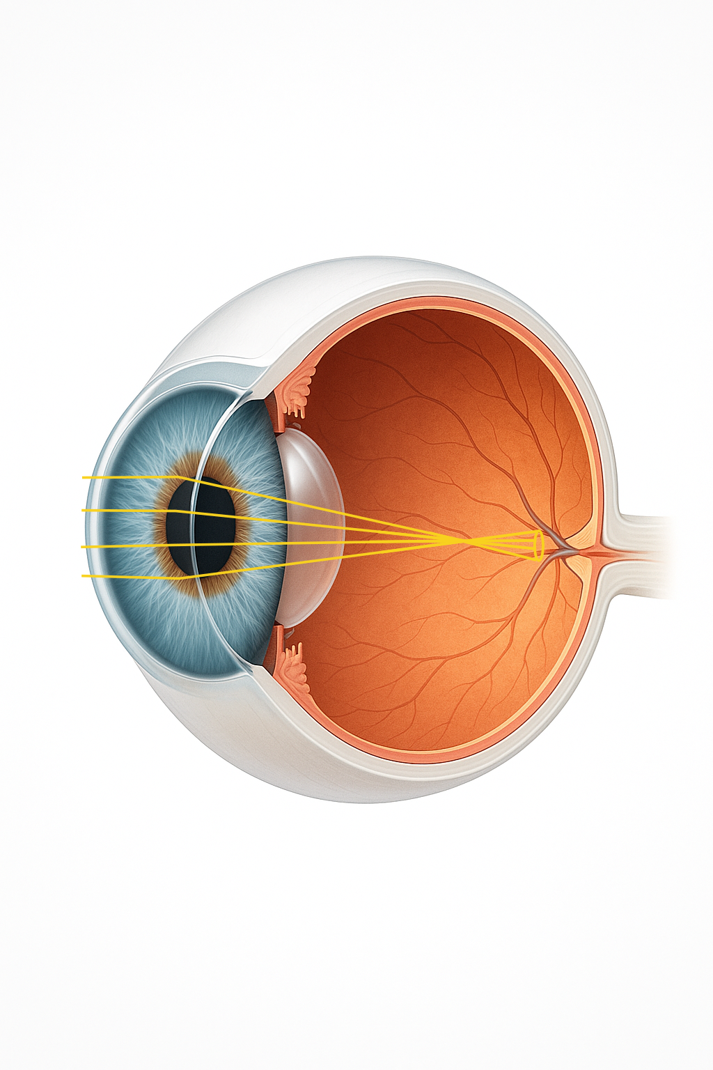 Unkorrigiertes Auge vor LASIK-Behandlung